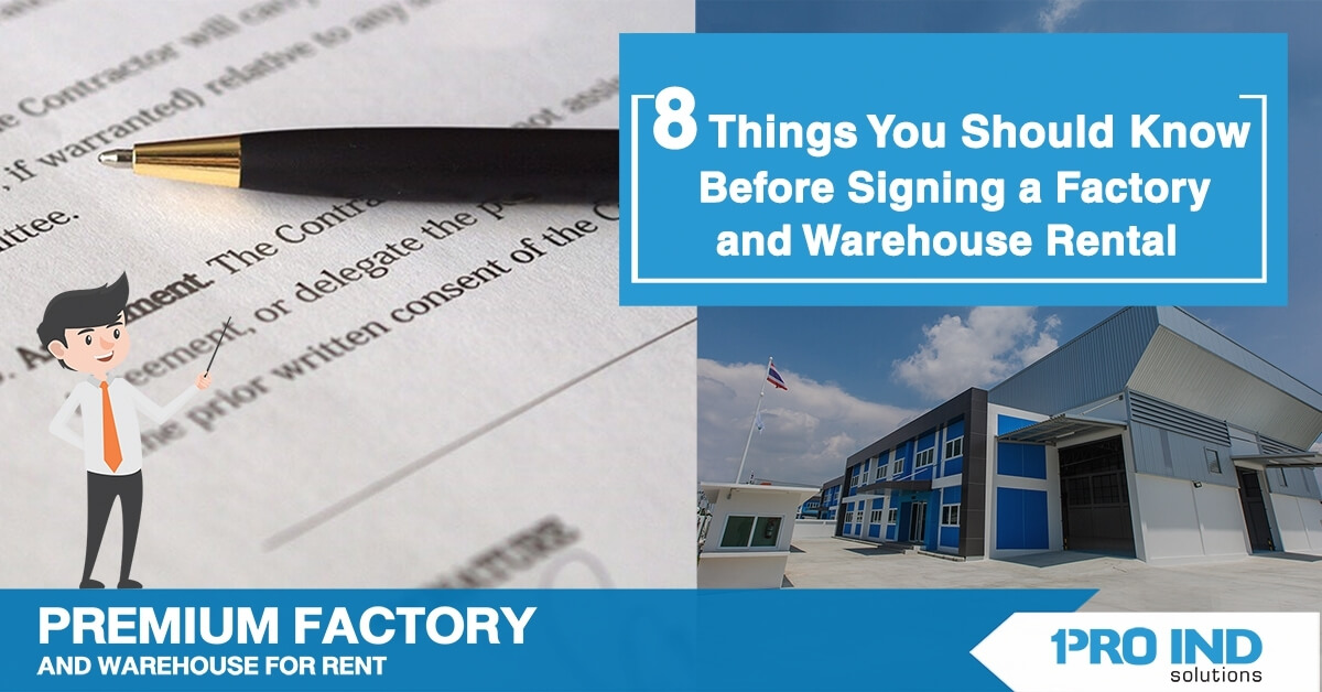 8 Things to Consider in a Factory and Warehouse Rental Contract in Thailand